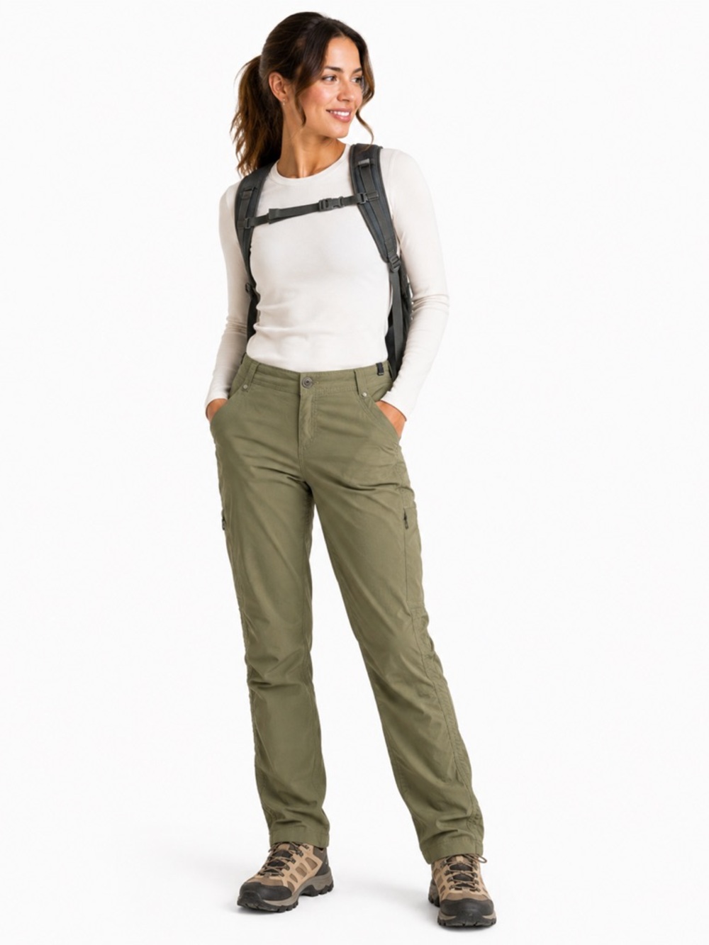 KUHL Trekr Olive Hiking Pants Stretch Outdoor Travel Utility Gorpcore 12 Short